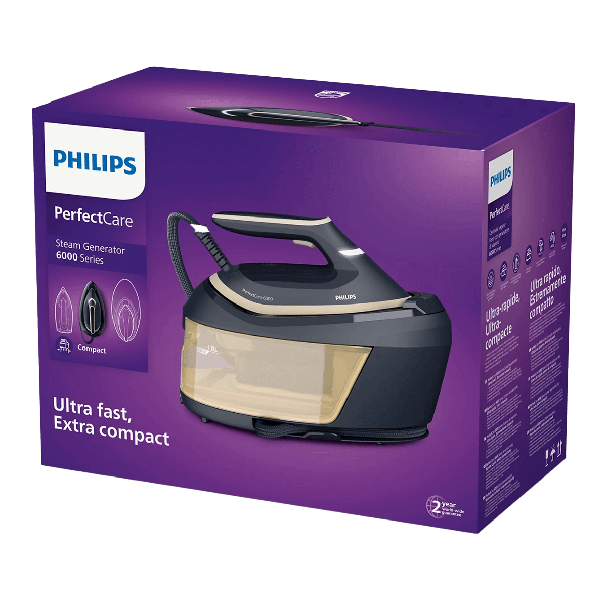 PHILIPS PSG6066/20 PerfectCare Series 6000 Σύστημα Σιδερώματος με Δοχείο 1.8Lt Μωβ - 5