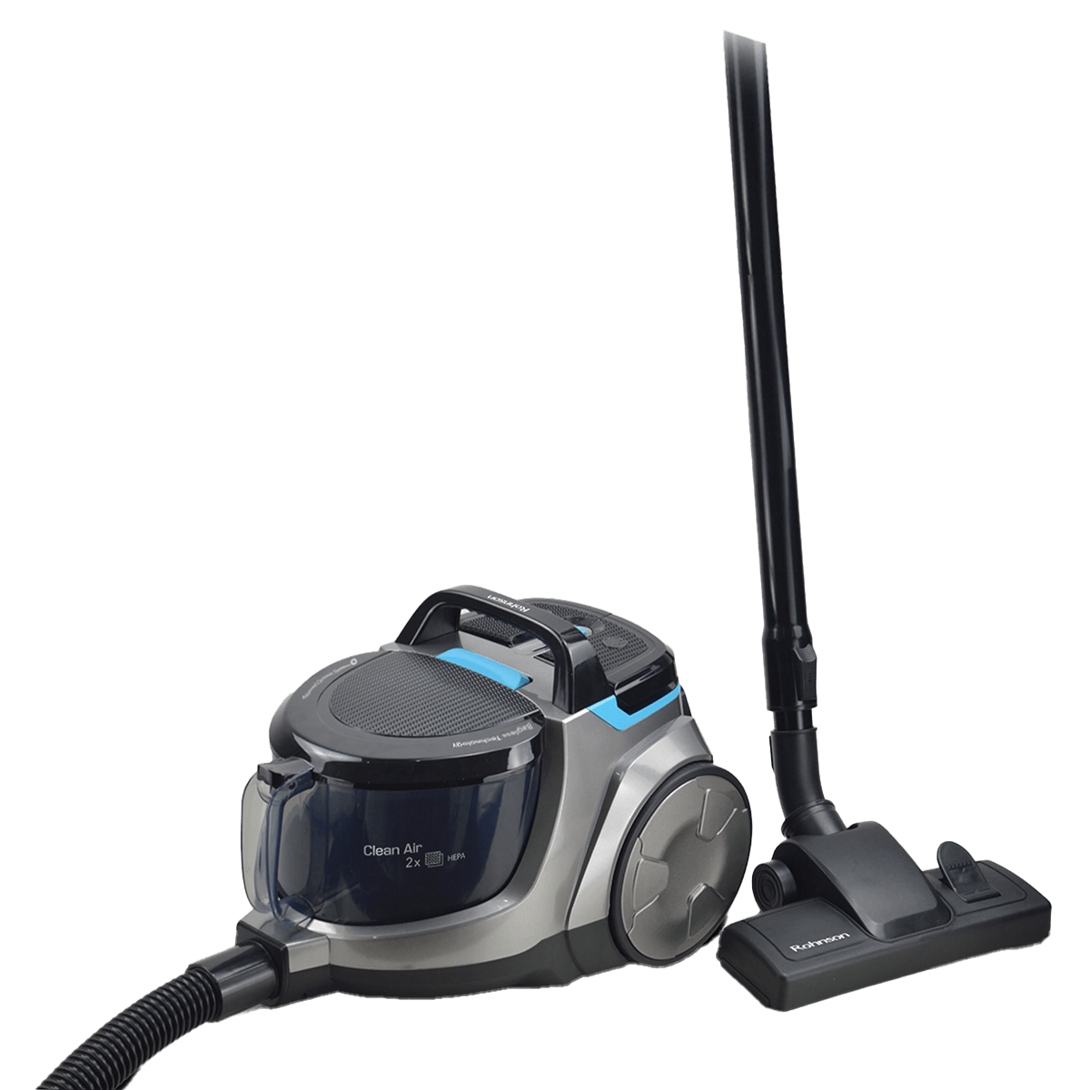ROHNSON R-1245 Bagless Technology Ηλεκτρική Σκούπα με Κάδο 3Lt Μαύρο - 2