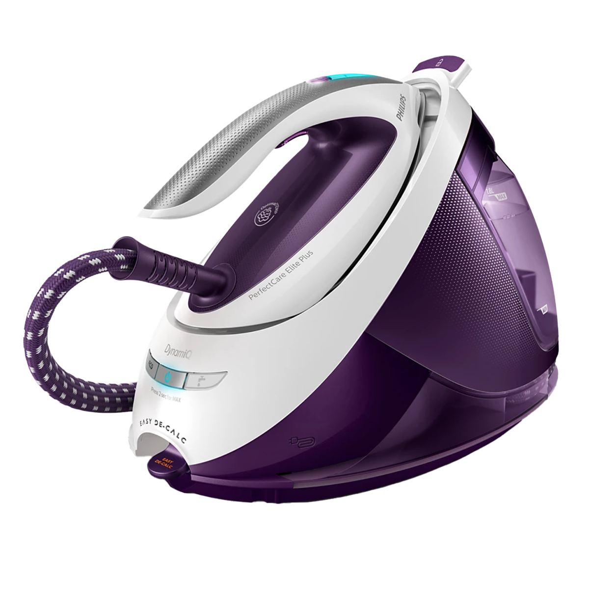 PHILIPS GC9660/30 PerfectCare Elite Plus Σύστημα Σιδερώματος με Δοχείο 1.8Lt Μωβ - 2