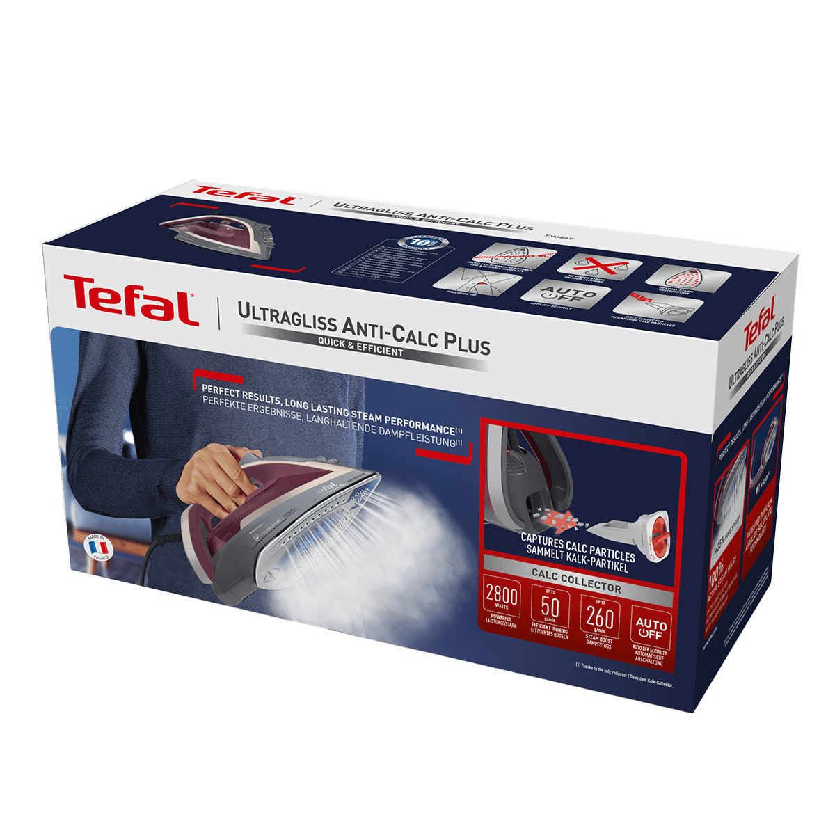 TEFAL FV6840 Ultragliss Plus Σίδερο Ατμού 2800W Κόκκινο - 5
