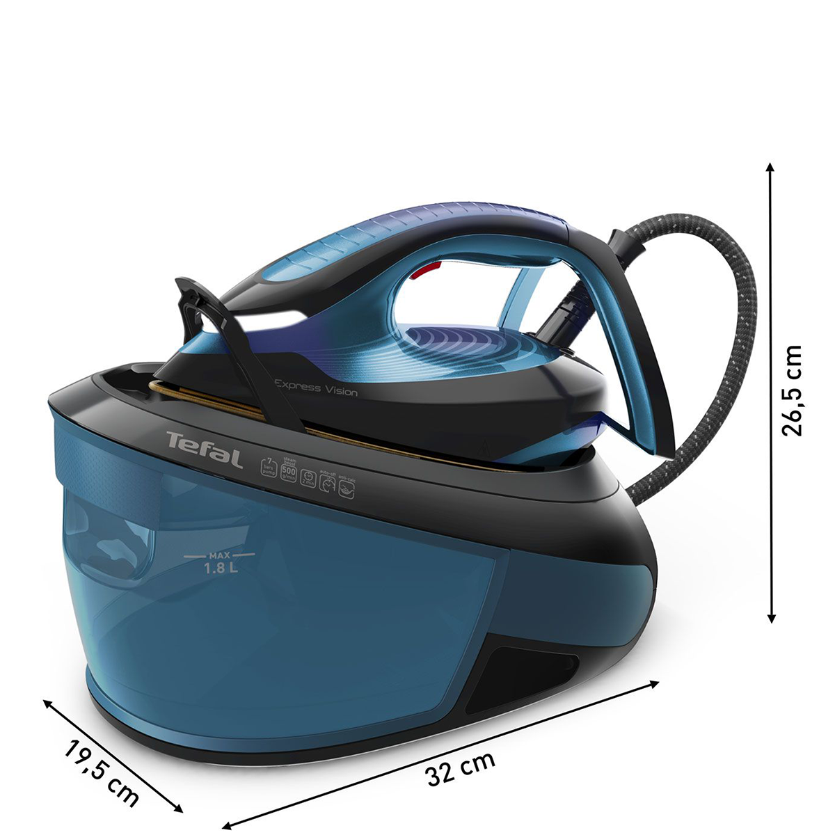 TEFAL SV8151 Express Vision Σύστημα Σιδερώματος με Δοχείο 1.8Lt Μπλε - 3