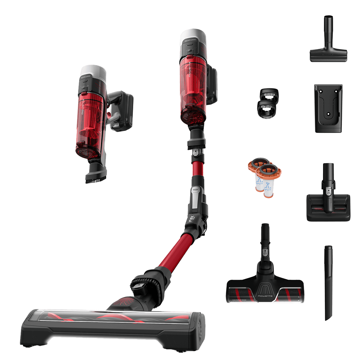 ROWENTA RH2099 X-Force Flex 9.60 Parquet Ασύρματη Σκούπα Stick 18V Μαύρο