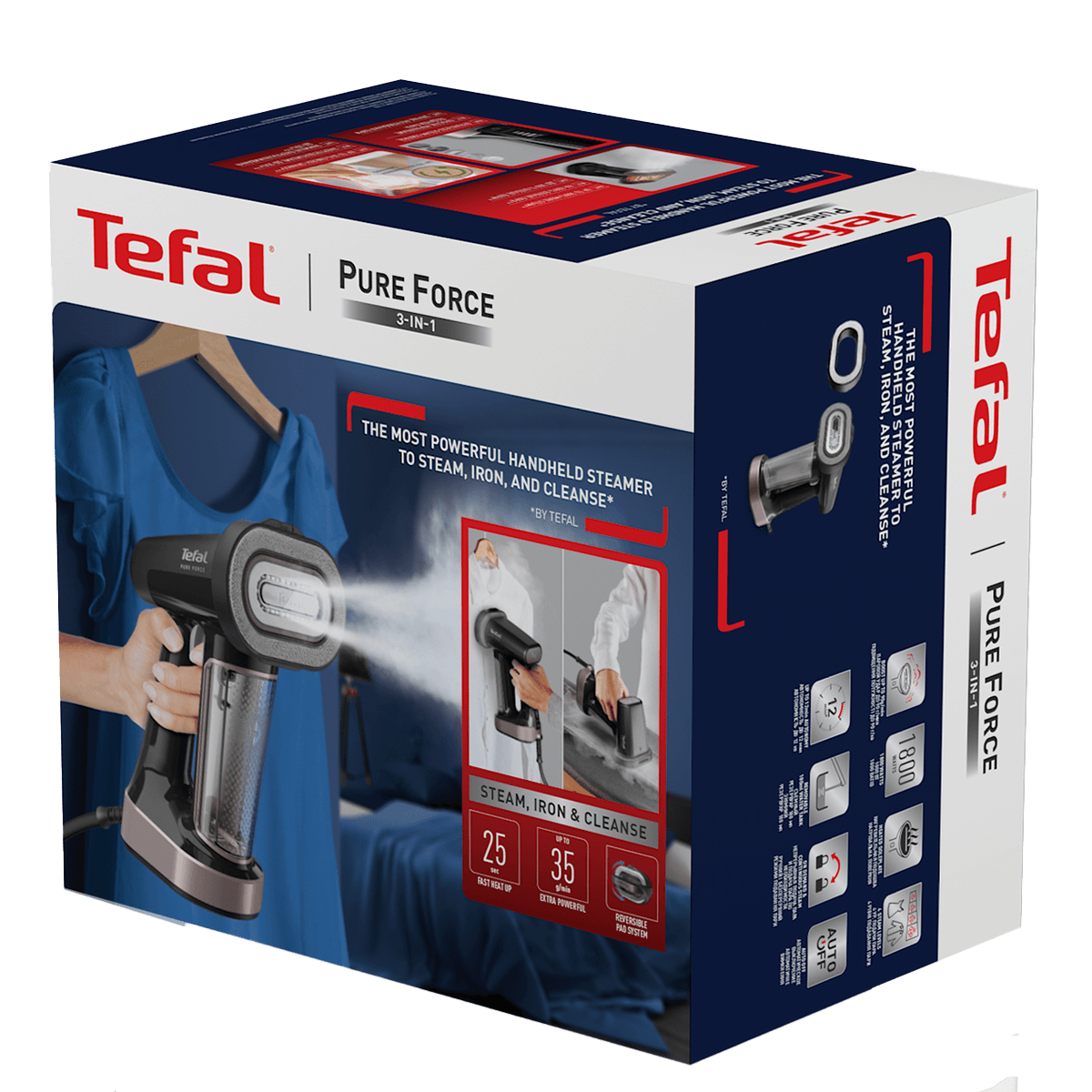 TEFAL DT8765 Pure Force 3 in 1 Σύστημα Ατμού 1800W Μαύρο - 5