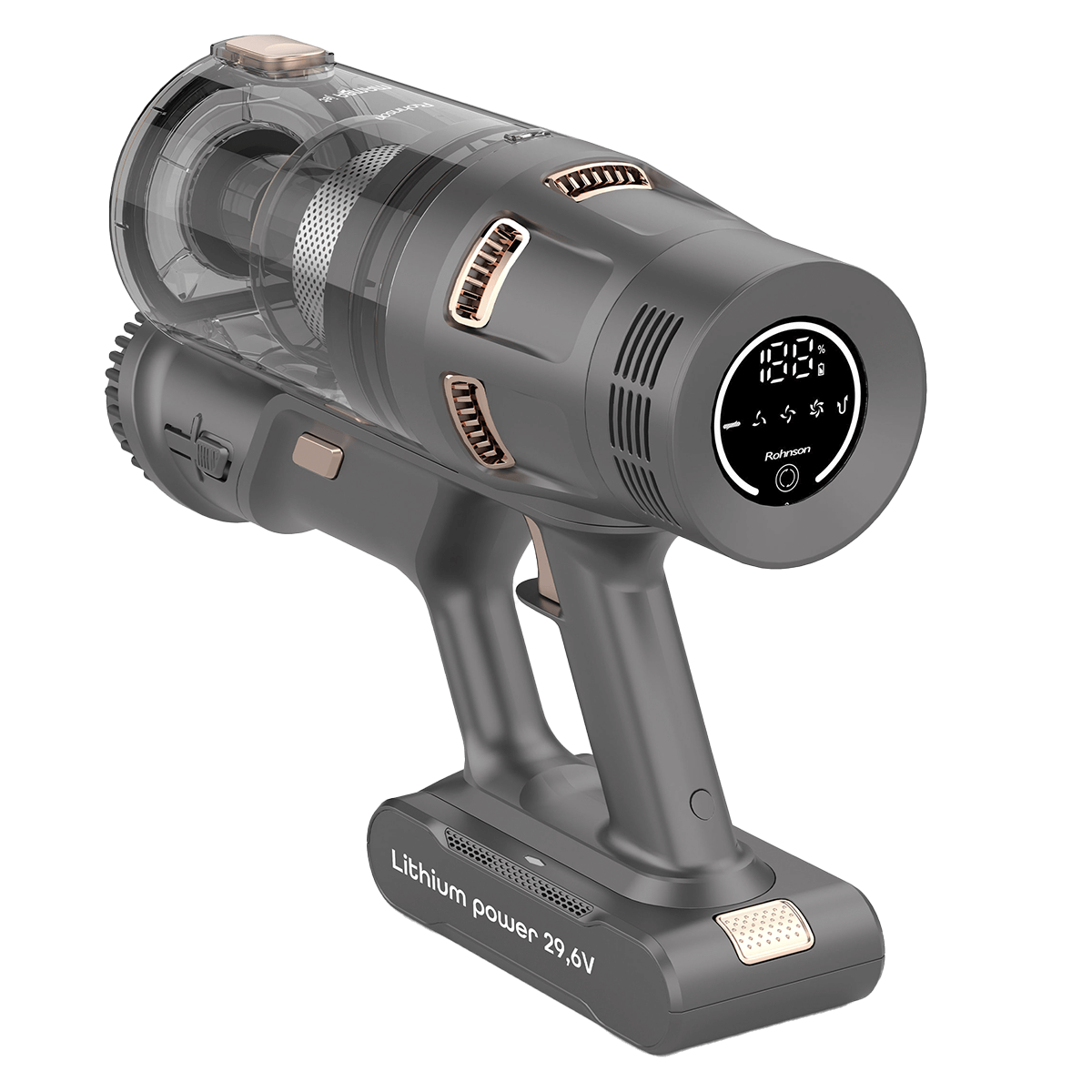 ROHNSON Mamba M28 Ασύρματη Σκούπα Stick 29.6V Ανθρακί - 6