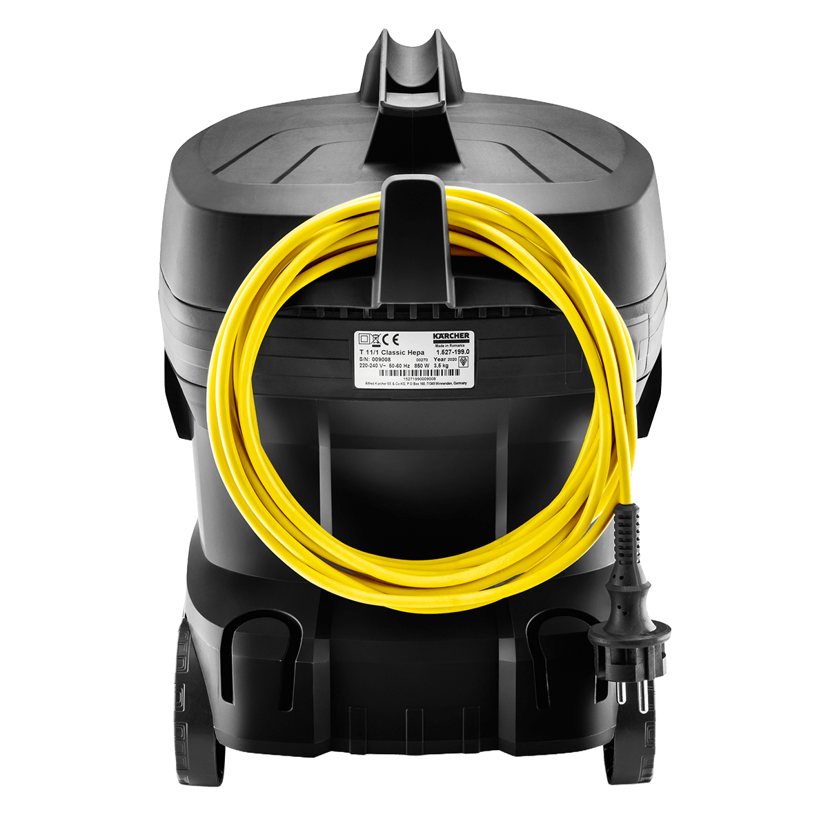 KARCHER T 11/1 HEPA 14 Re!Plast Ηλεκτρική Σκούπα Ξηρής Αναρρόφησης 850W Μαύρο - 3