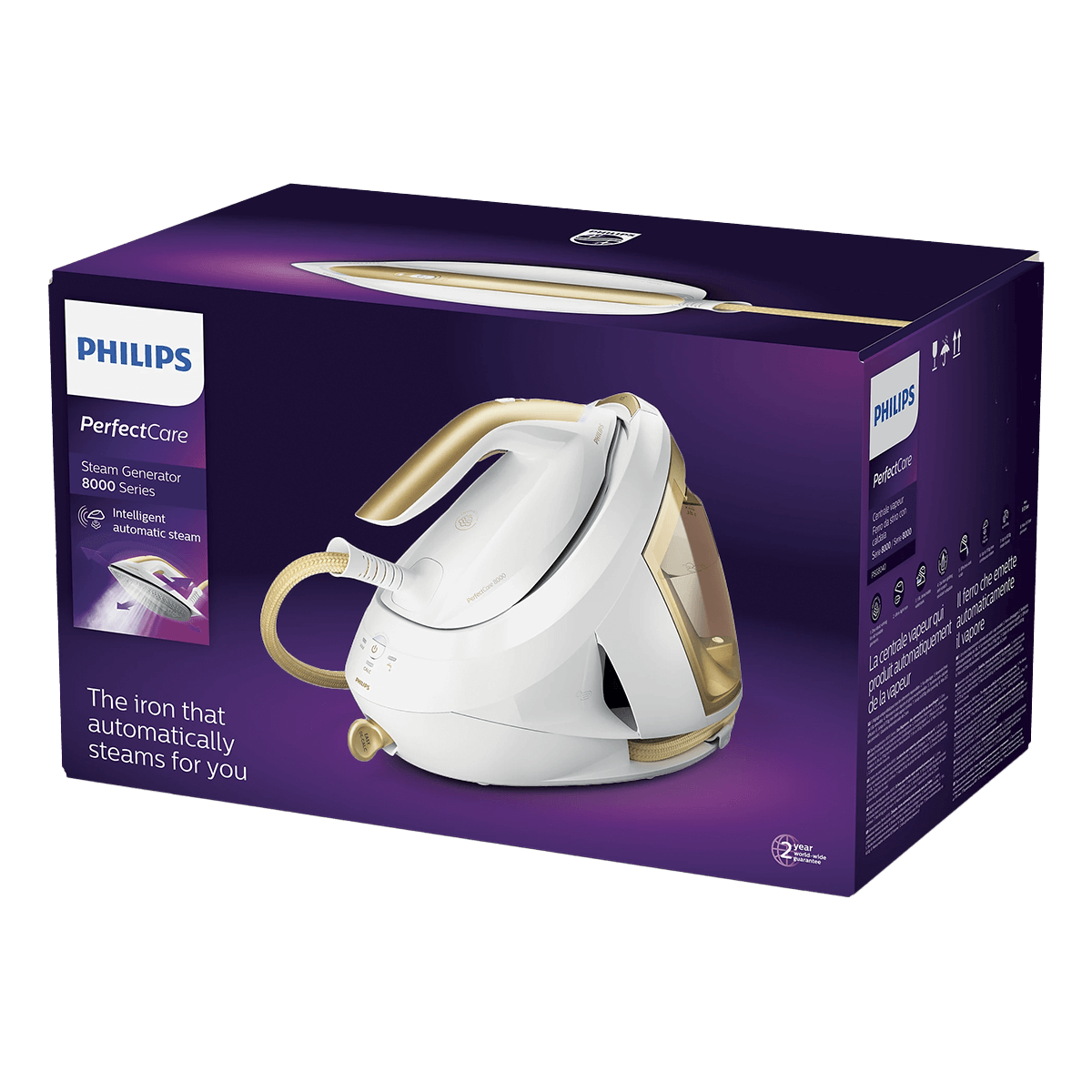 PHILIPS PSG8040/60 PerfectCare 8000 Series Σύστημα Σιδερώματος με Δοχείο 1.8Lt Λευκό/ Χρυσό - 6