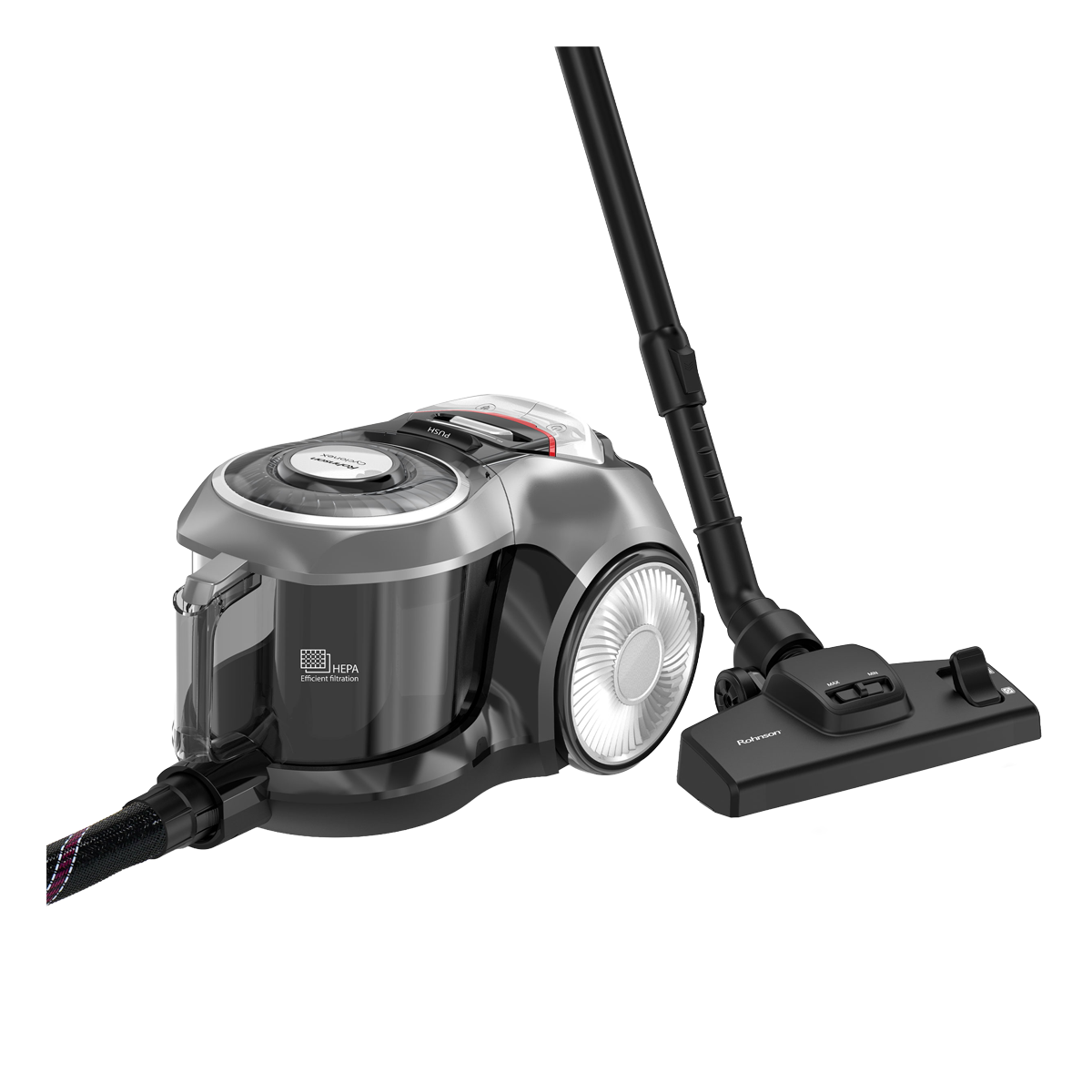 ROHNSON R-1233 Ηλεκτρική Σκούπα με Κάδο 4Lt Ασημί - 2