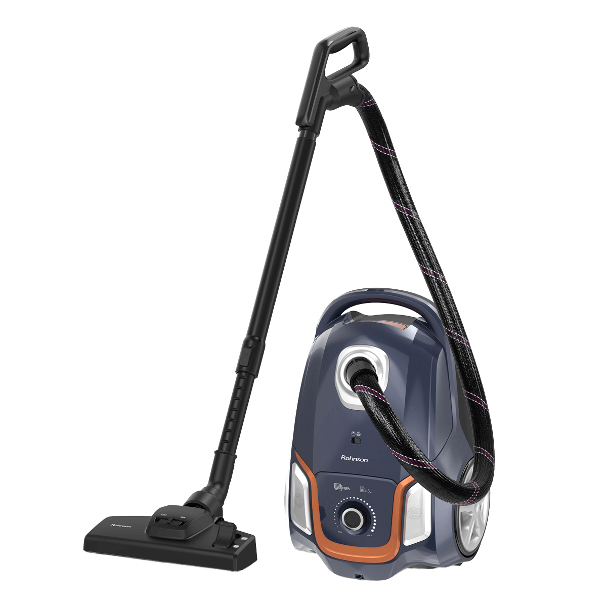 ROHNSON R-1252 Cl Bagless Ηλεκτρική Σκούπα με Σακούλα 4.5Lt Μπλε - 2