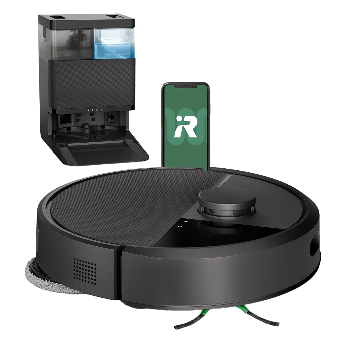 iRobot Roomba Plus 405 + Βάση AutoWash Σκούπα Ρομπότ για Σκούπισμα και Σφουγγάρισμα με Wi-Fi Μαύρο - 2