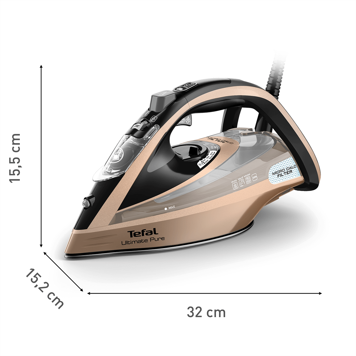 TEFAL FV9852E0 Ultimate Pure Σίδερο Ατμού 3200W Μαύρο - 3