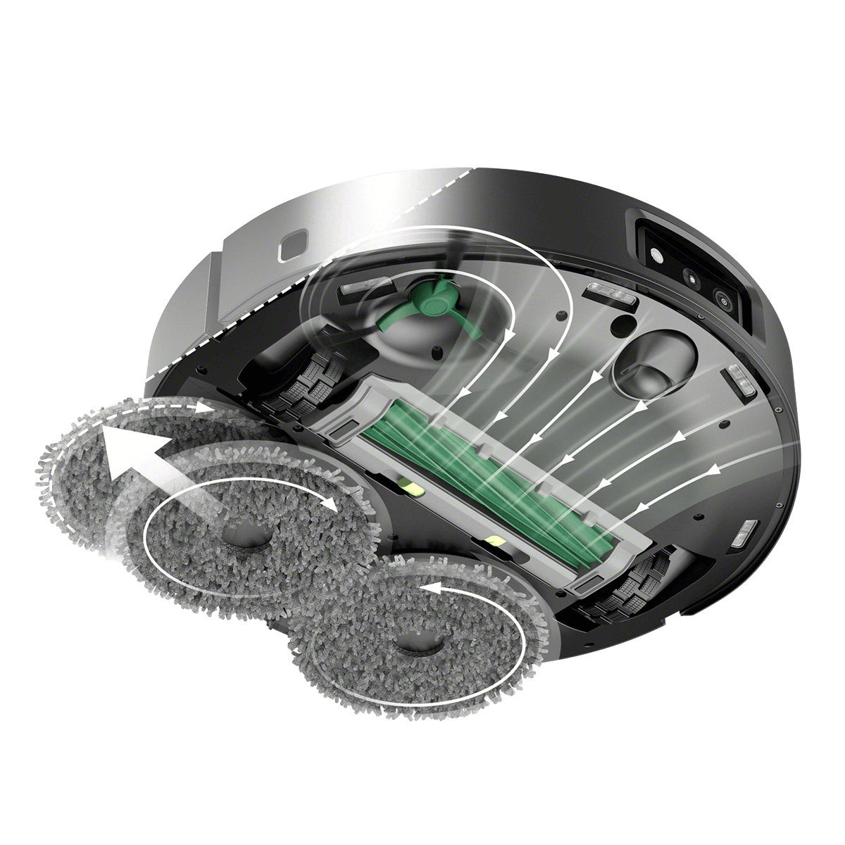 iRobot Roomba 505 Combo Σκούπα Ρομπότ + Βάση Autowash για Σ κούπισμα & Σφουγγάρισμα Μαύρο - 3