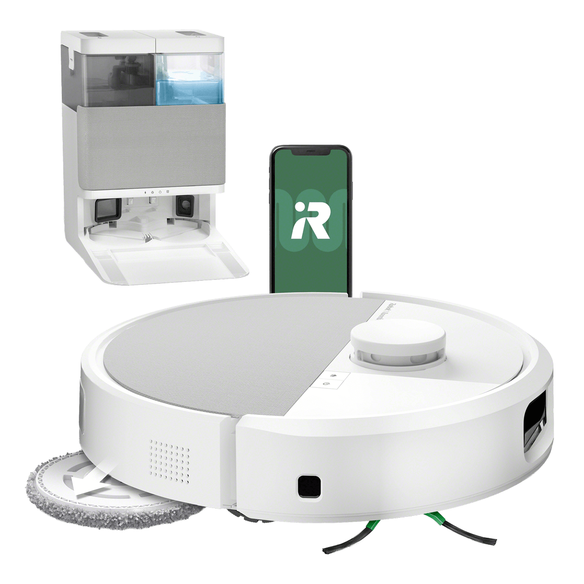 iRobot Roomba 505 Combo Σκούπα Ρομπότ + Βάση Autowash για Σκούπισμα & Σφουγγάρισμα Λευκό