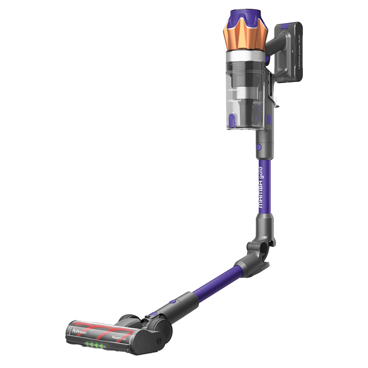 ROHNSON Mamba M29 Mamba Gold Ασύρματη Σκούπα Stick 25.2V Μωβ - 6