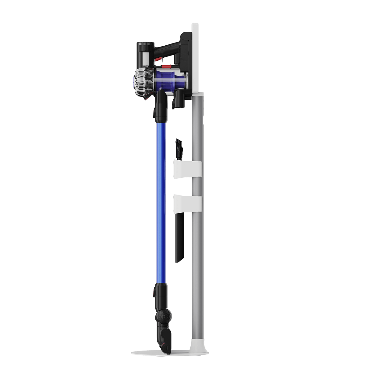 CRYSTAL HOME FSD-1 Επιδαπέδια Βάση για Σκούπες Stick Dyson Ασημί - 2