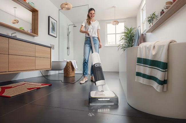KARCHER SCV 4 Steam Vac Επαναφορτιζόμενη Σκούπα & Σφουγγαρίστρα Stick 1600W Λευκό