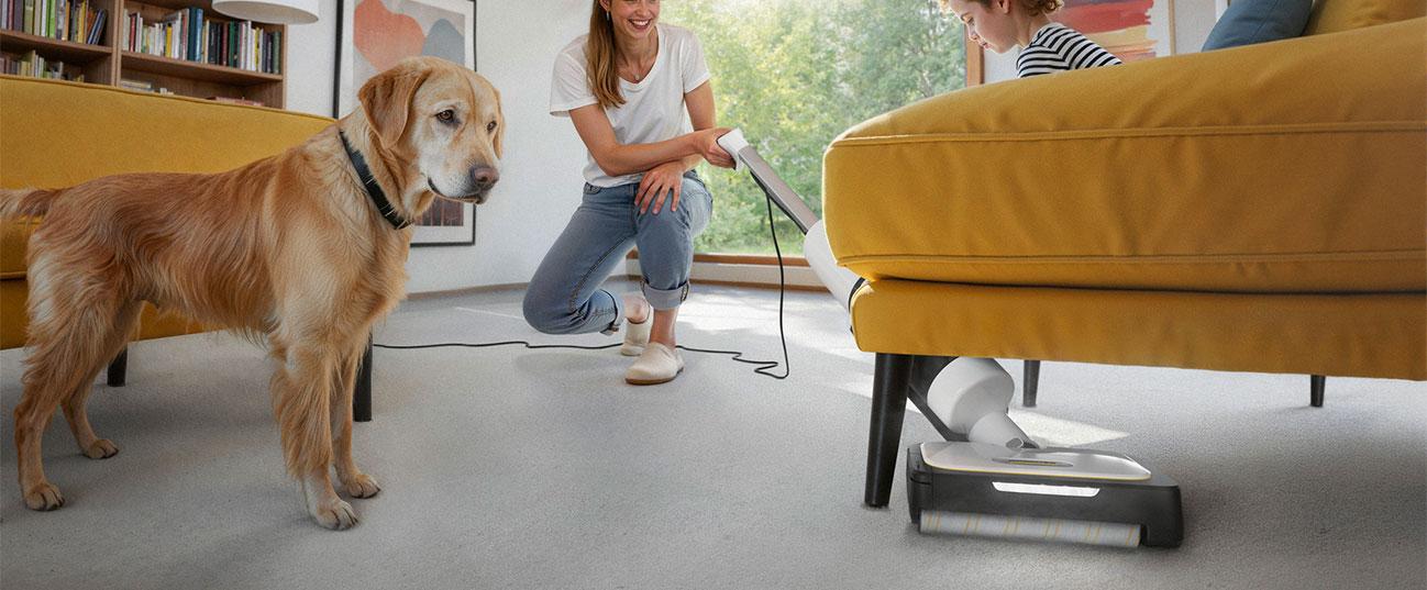 KARCHER SCV 4 Steam Vac Επαναφορτιζόμενη Σκούπα & Σφουγγαρίστρα Stick 1600W Λευκό