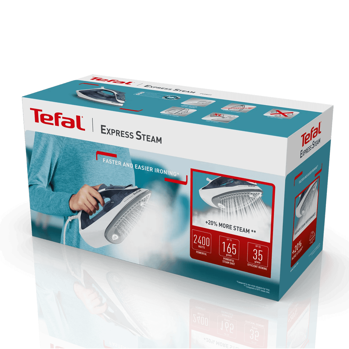 TEFAL FV2837EO Express Steam Σίδερο Ατμού 2400W Μπλε - 2