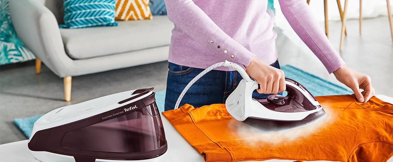 TEFAL SV6120EO Express Easy Σύστημα Σιδερώματος με Δοχείο 1.4Lt Κόκκινο