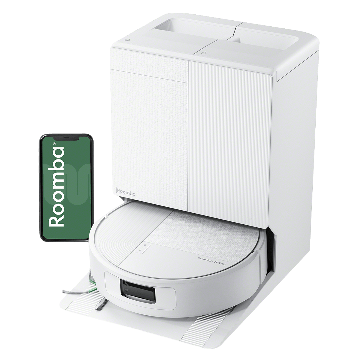 iRobot Roomba Plus Combo 675 + Βάση AutoWash Σκούπα Ρομπότ για Σκούπισμα και Σφουγγάρισμα Λευκή