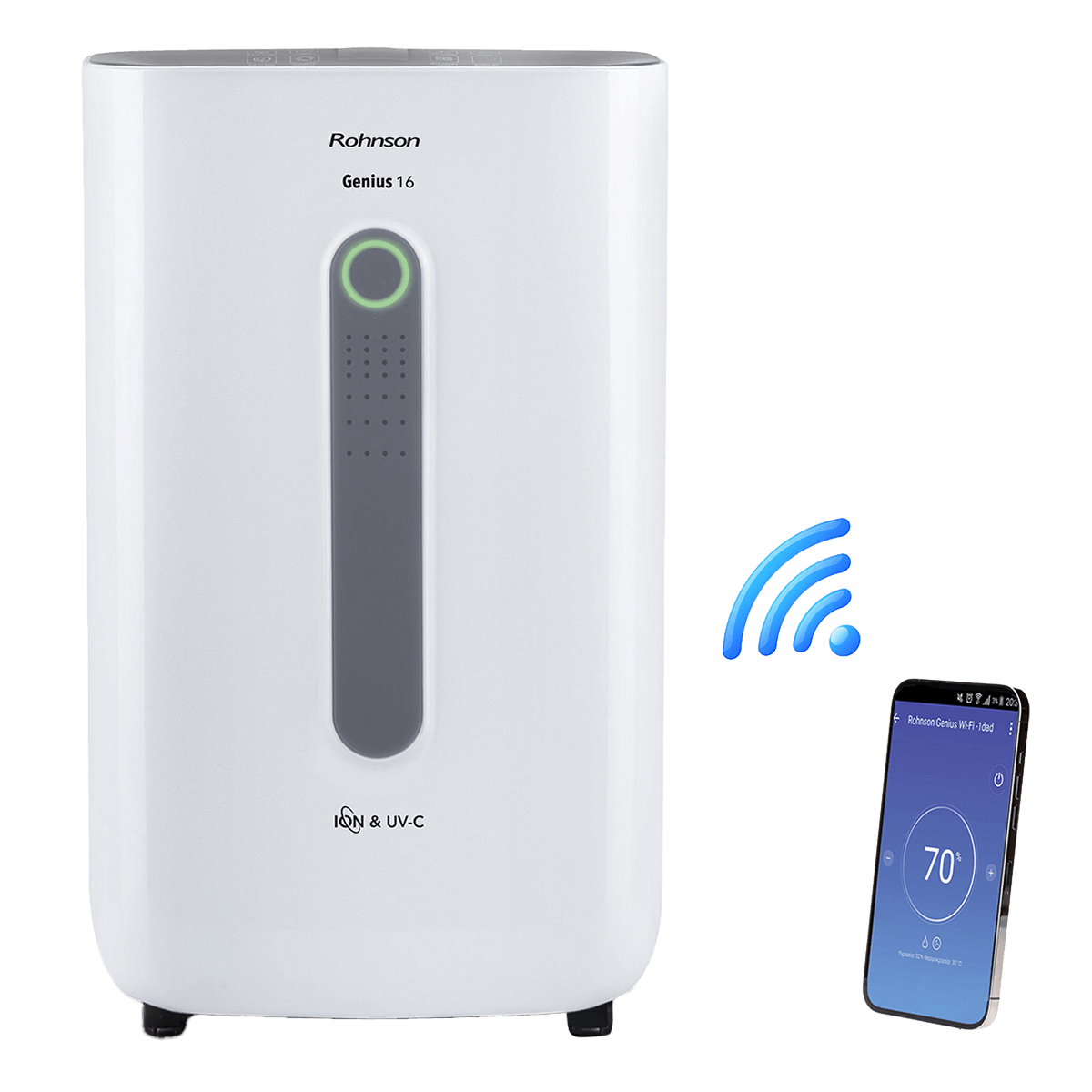 ROHNSON R-9916W Genius Αφυγραντήρας 16lt Λευκό - 2