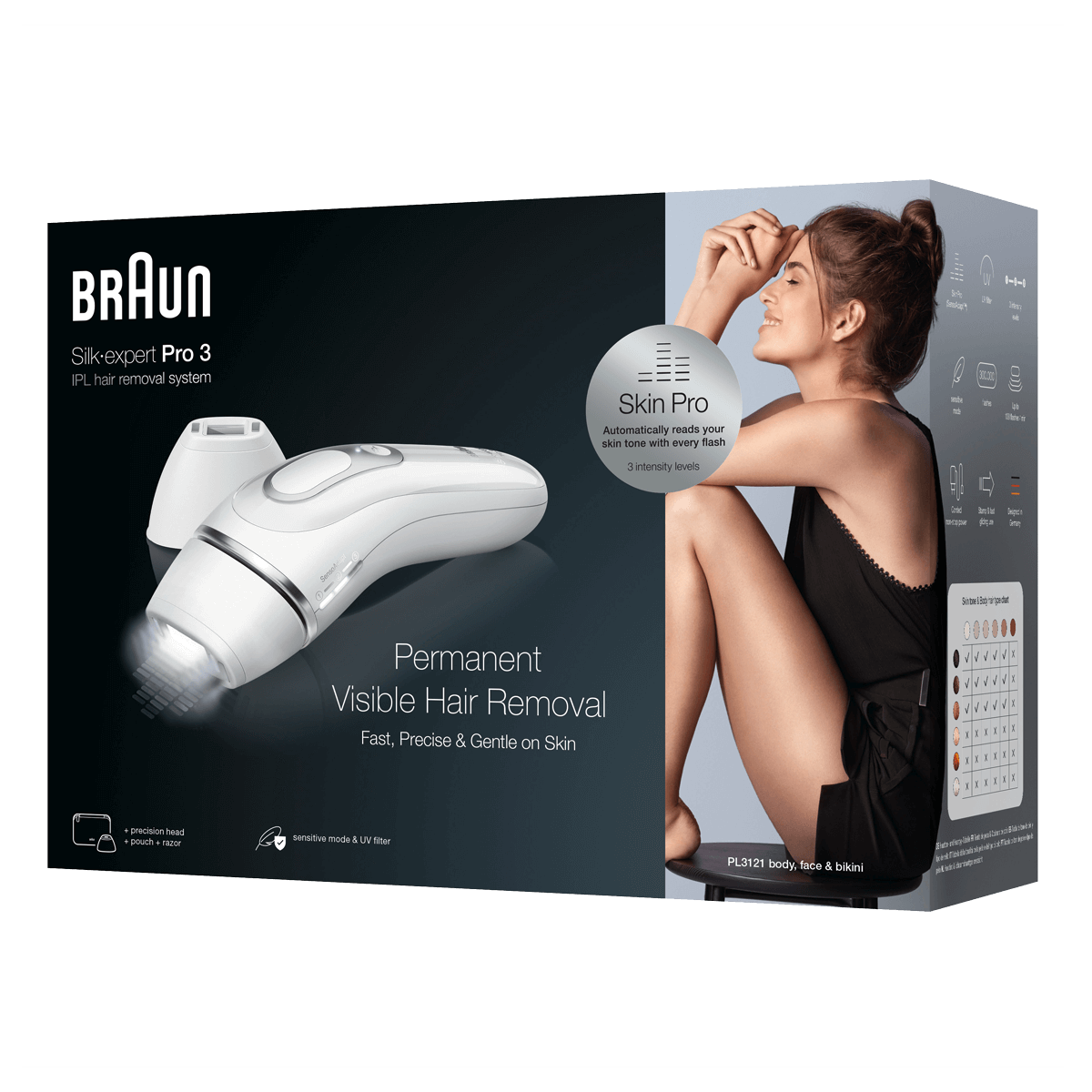 BRAUN Silk-Expert Pro 3 PL3121 Αποτριχωτική Μηχανή Λευκό - 3