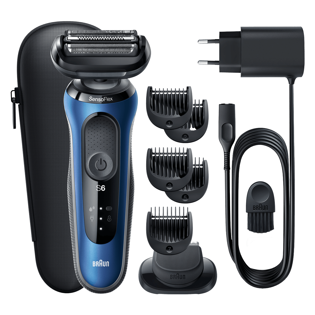 BRAUN 61-B1500S SensoFlex Series 6 Ξυριστική Μηχανή Μπλε