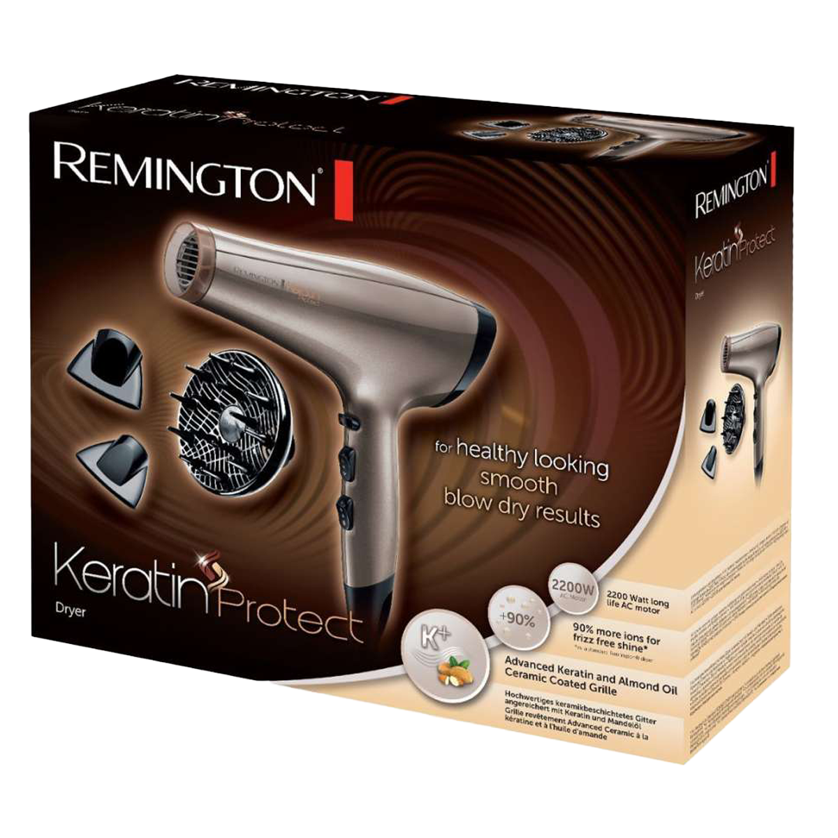 REMINGTON AC8002 Dryer Keratin Protect Σεσουάρ Μαλλιών 2200W Χρυσό - 5