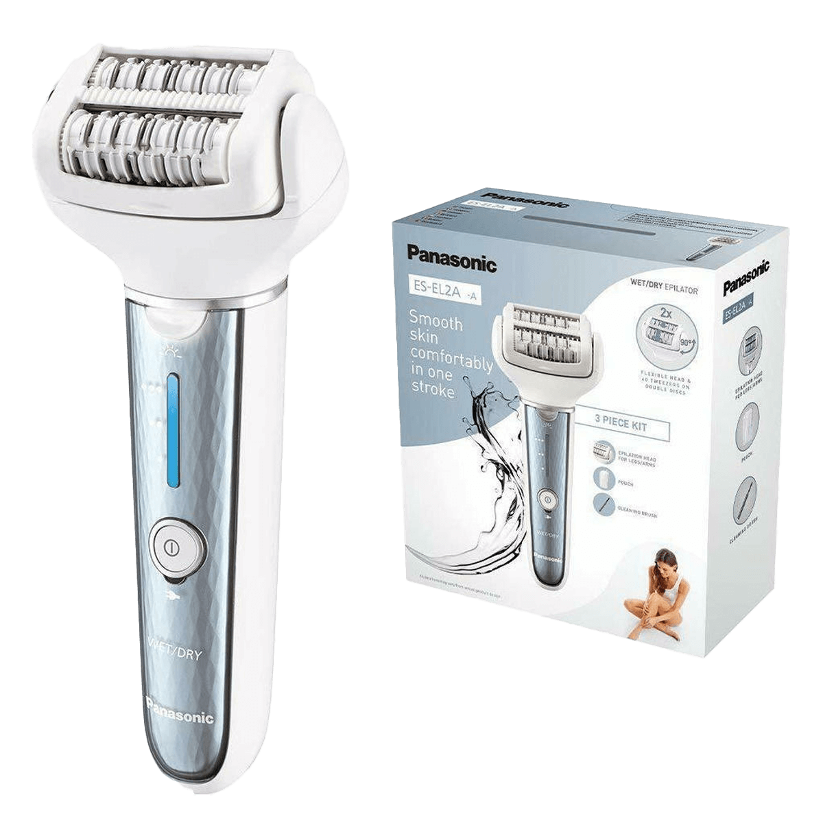 PANASONIC ES-EL2A-A503 Epilator Αποτριχωτική Μηχανή Γαλάζιο - 4