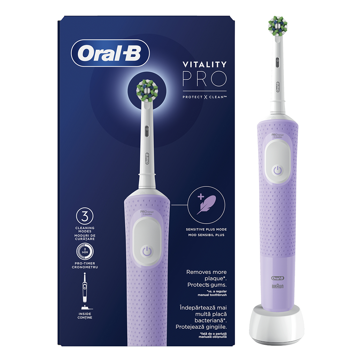 ORAL-B Vitality Pro Ηλεκτρική Οδοντόβουρτσα Λιλά