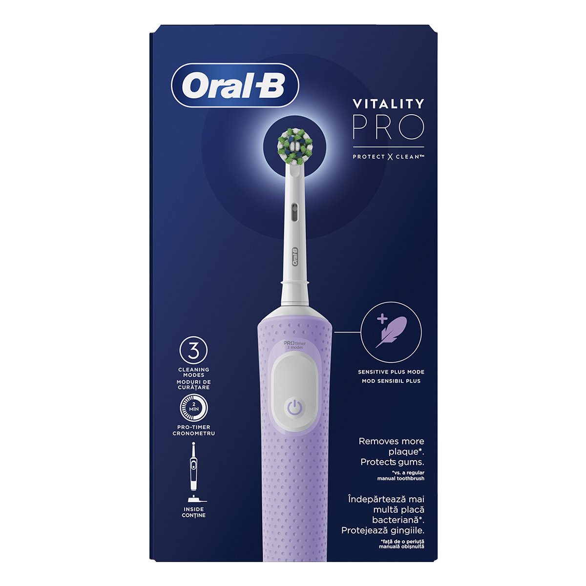 ORAL-B Vitality Pro Ηλεκτρική Οδοντόβουρτσα Λιλά - 2