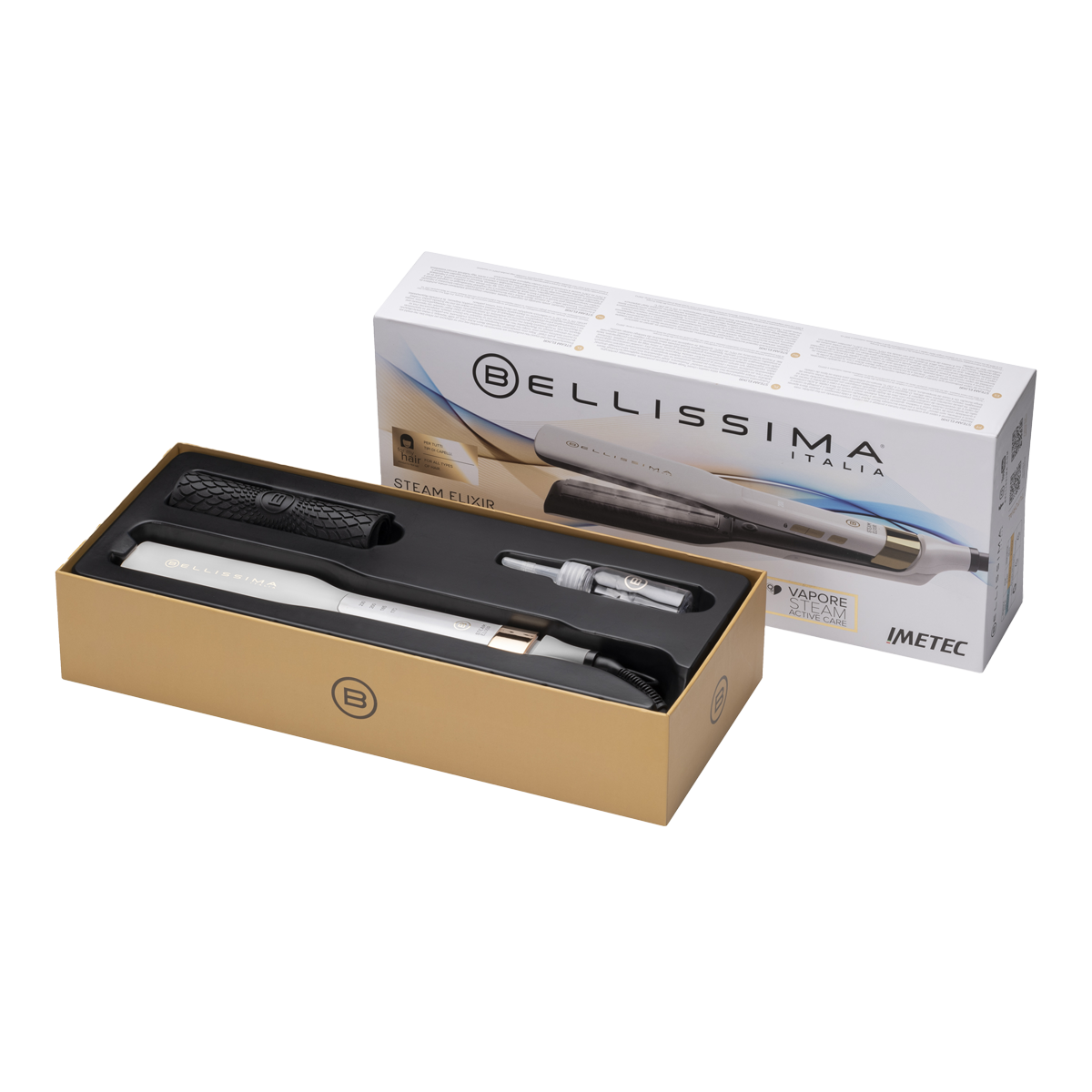 BELLISSIMA Steam Elixir Ισιωτική Μαλλιών Λευκό - 4