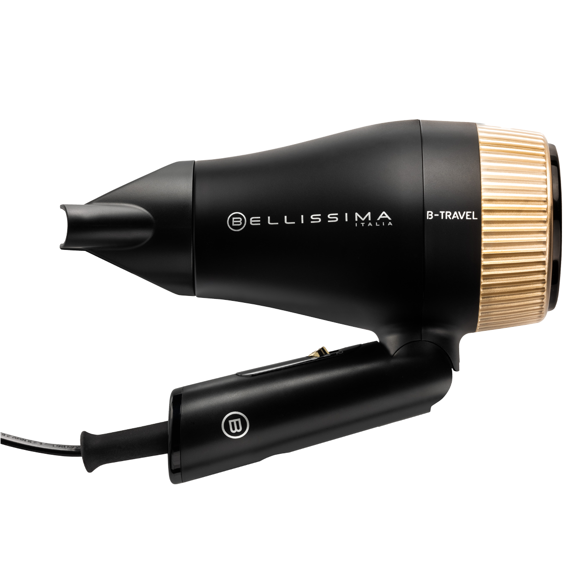 BELLISSIMA B-Travel Σεσουάρ Ταξιδίου 1400W Μαύρο/Χρυσό - 2
