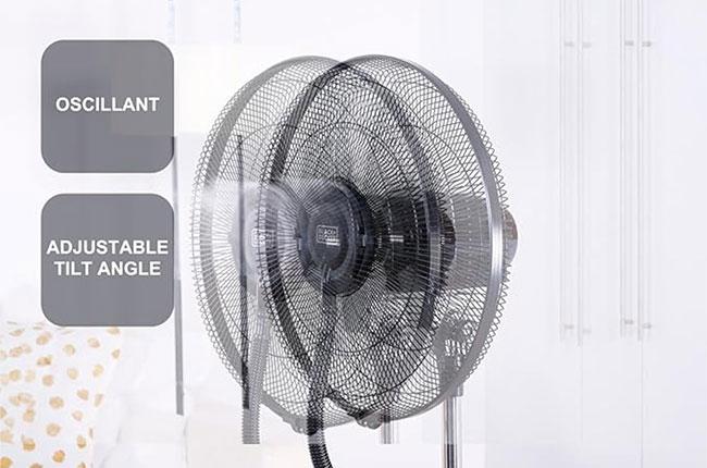 BLACK & DECKER BXMF75E Mist Fan Ανεμιστήρας Δαπέδου 75W Μαύρο