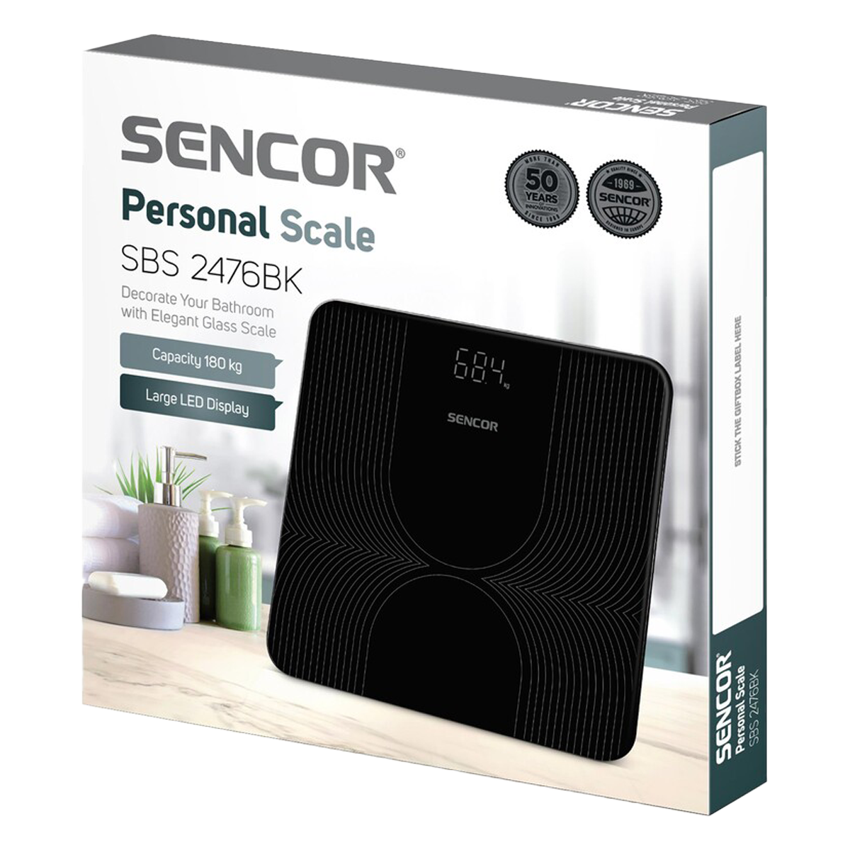 SENCOR SBS 2476BK Ψηφιακή Ζυγαριά Μαύρο - 4