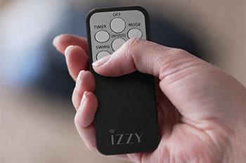 IZZY IZ-9042 Ανεμιστήρας Δαπέδου με Τηλεχειριστήριο 70W Μαύρο