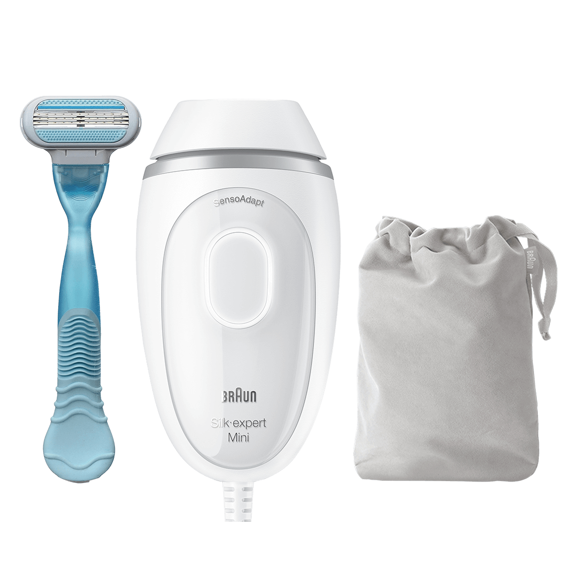 BRAUN PL1124 Silk-expert Mini Αποτριχωτική Μηχανή Λευκό/Ασημί