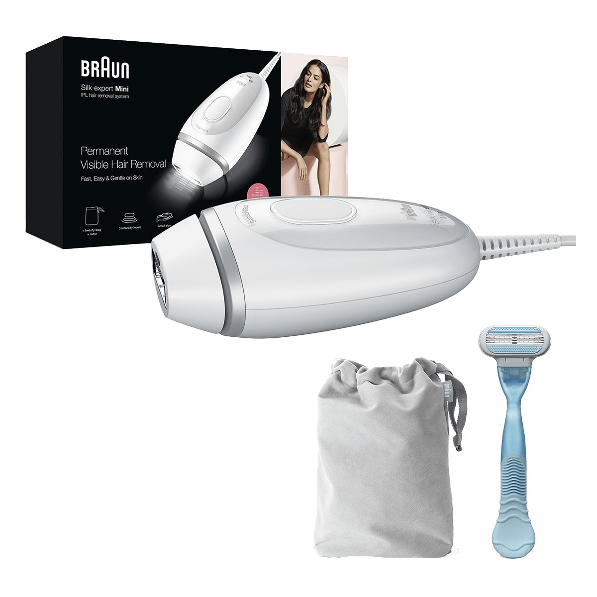 BRAUN PL1124 Silk-expert Mini Αποτριχωτική Μηχανή Λευκό/Ασημί - 2