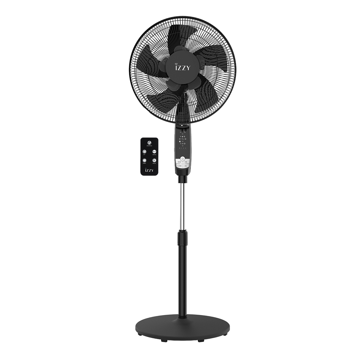 IZZY IZ-9033 Ανεμιστήρας Δαπέδου με Τηλεχειριστήριο 70W Μαύρο