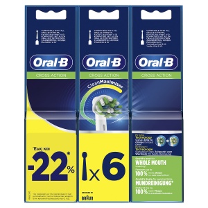 ORAL - B Cross Action Ανταλλακτικές Κεφαλές 6τμχ