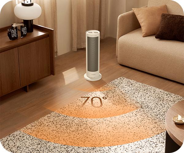Xiaomi Fan Heater γωνία κάλυψης των 70 μοιρών