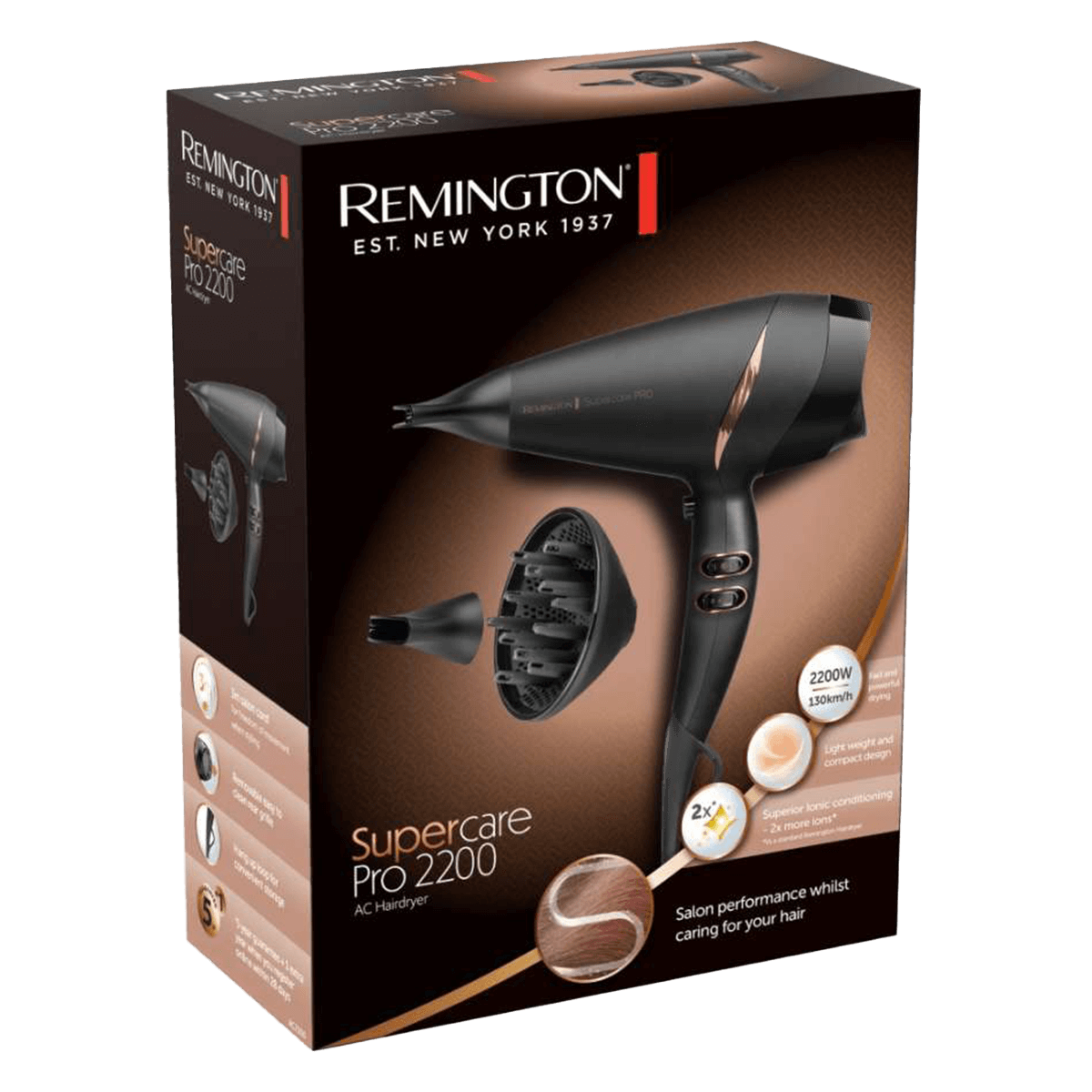 REMINGTON AC7200 Supercare Pro Σεσουάρ Μαλλιών 2200W Μαύρο - 5