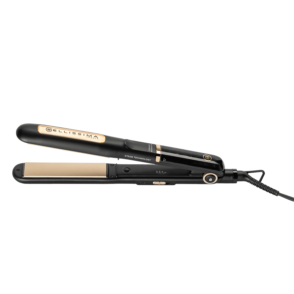 BELLISSIMA Steam Ceramic & Keratin Ισιωτική Μαλλιών Μαύρο