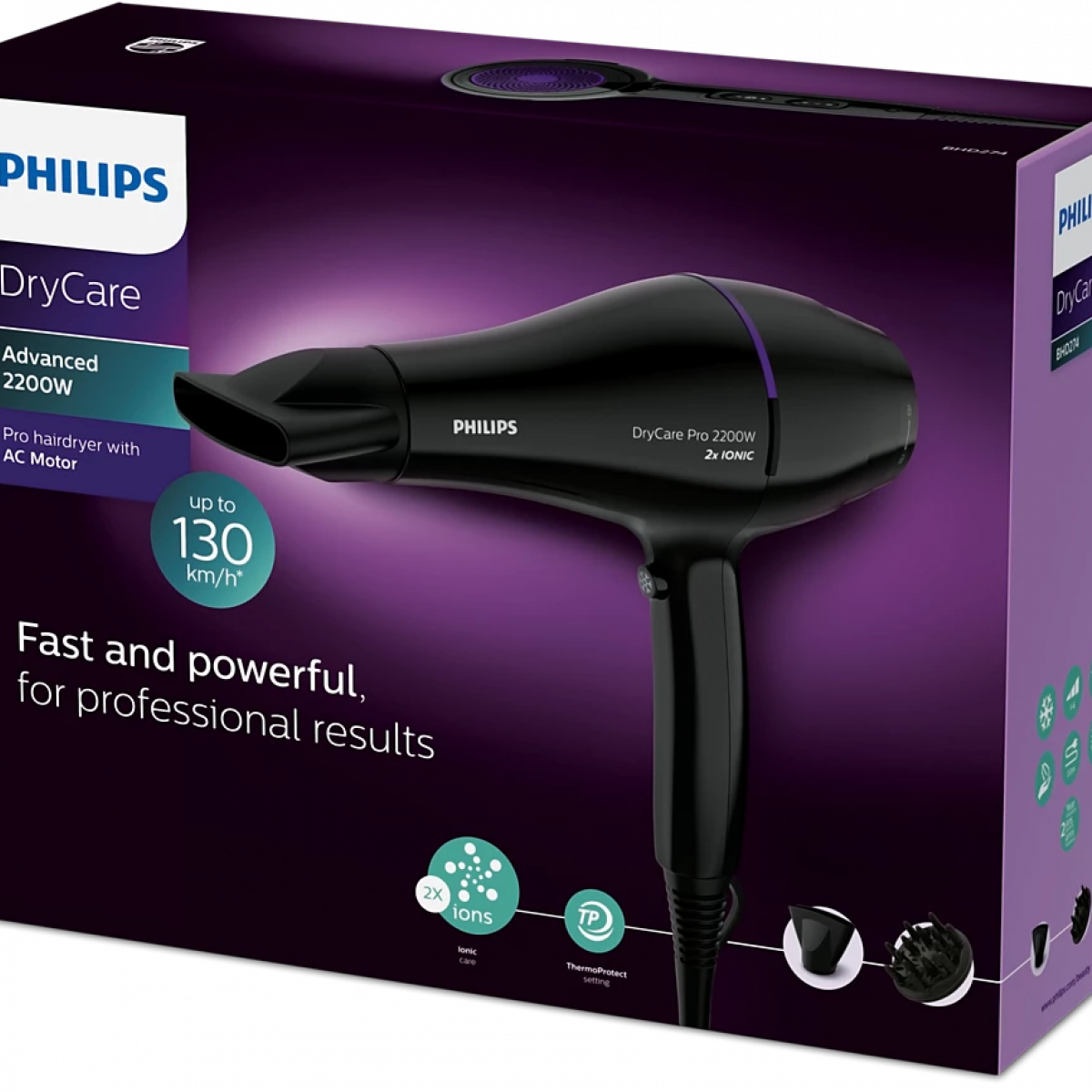 PHILIPS BHD274/ 00 DryCare Σεσουάρ Μαλλιών - 5