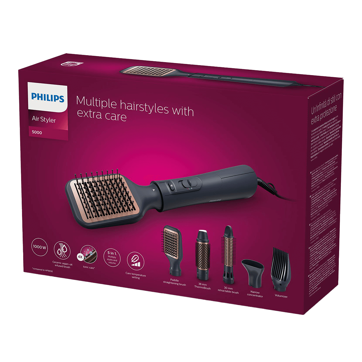 PHILIPS BHA530/ 00 Multi Styler Βούρτσα Μαλλιών Ανθρακί - 5