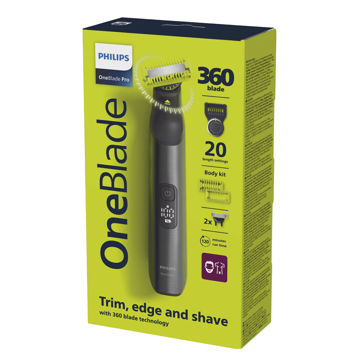 PHILIPS QP6552/15 OneBlade Pro 360 Trimmer Μηχανή Μαύρο - 4