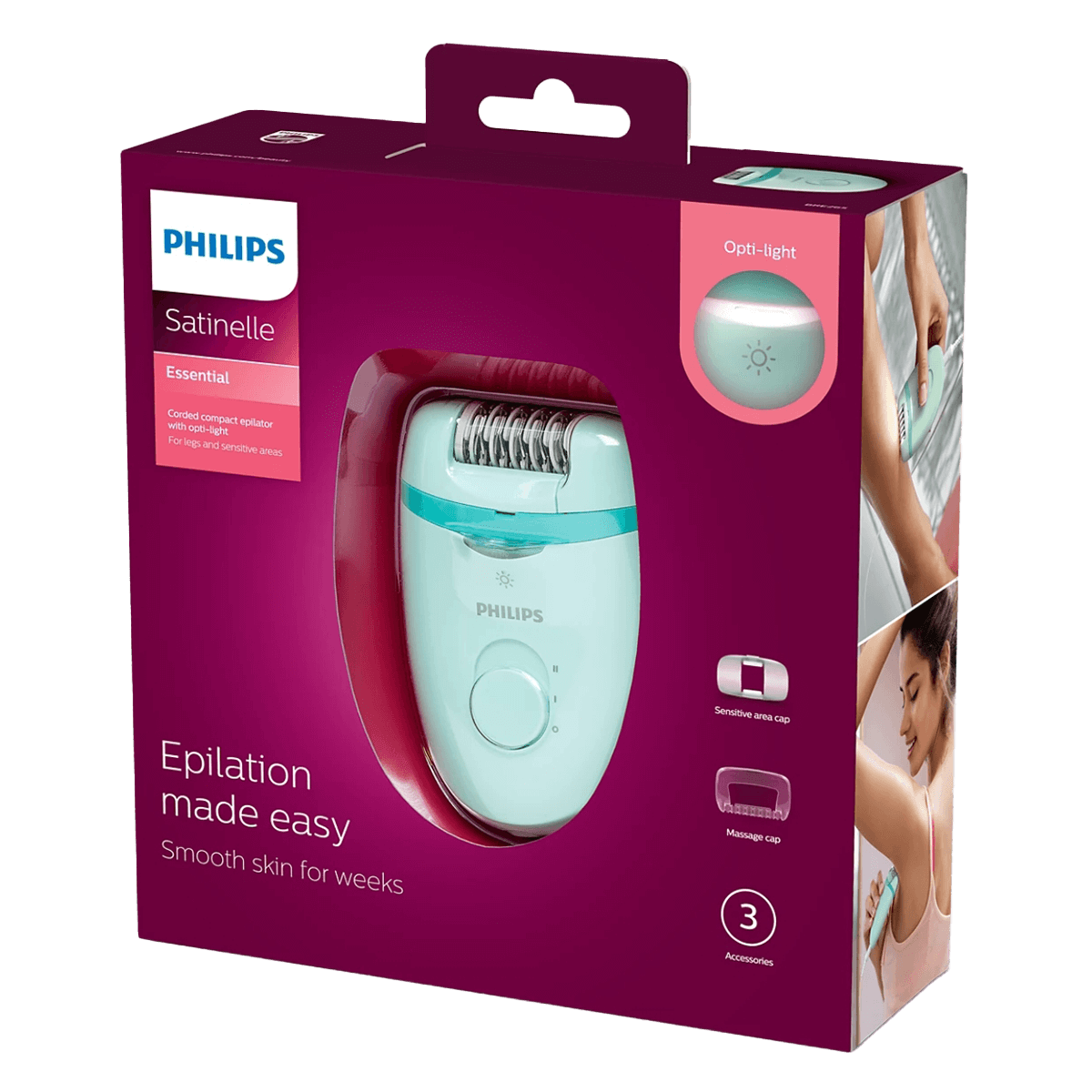 PHILIPS BRE265/00 Epilator Αποτριχωτική Μηχανή Πράσινο - 4