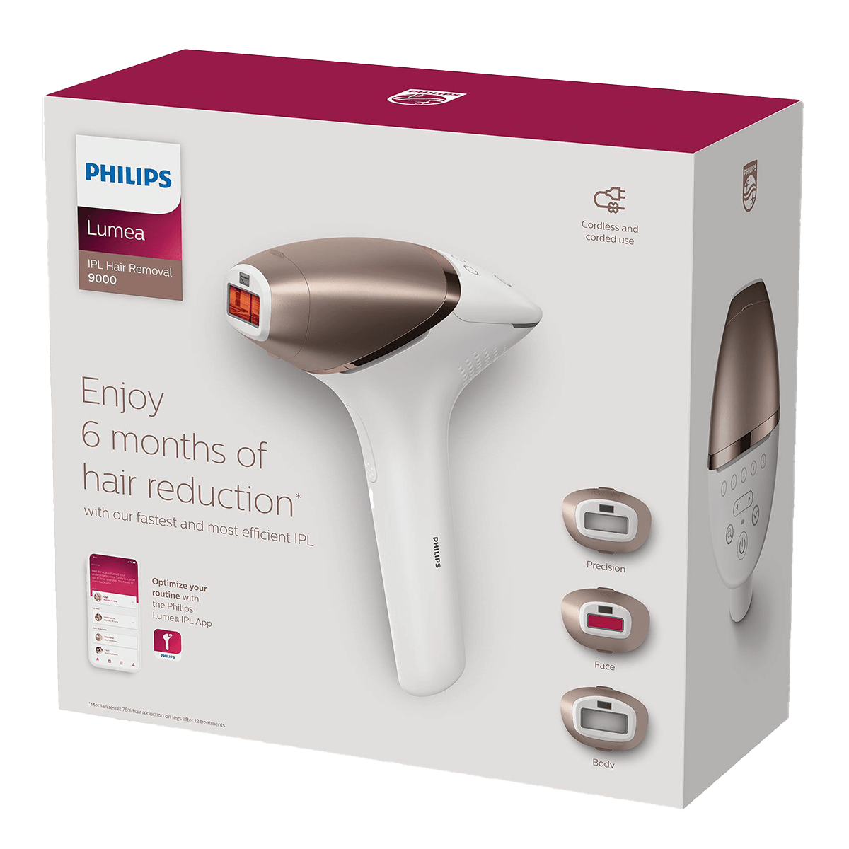 PHILIPS BRI955/00 IPL Series 9000 Αποτριχωτική Μηχανή Λευκό - 4