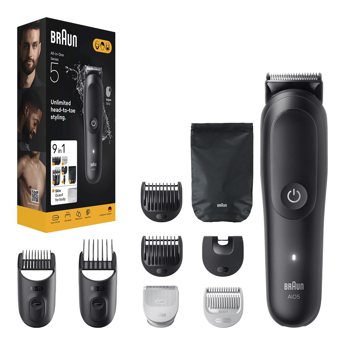 BRAUN AIO5540 Σετ Ανδρικής Περιποίησης All-in-One Series 5 9 σε 1 Black - 2