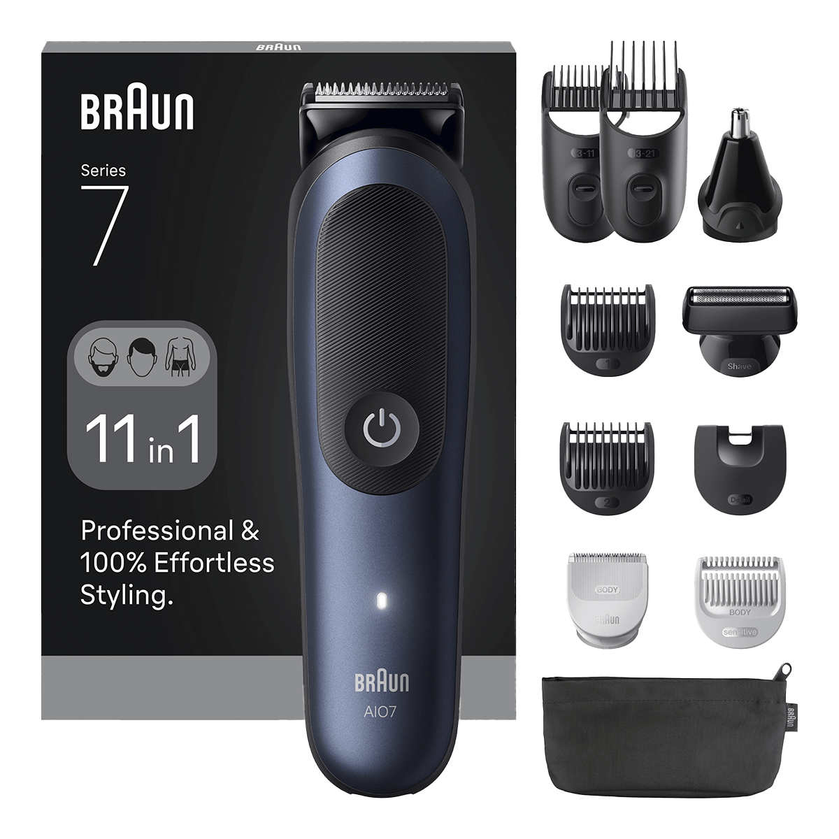 BRAUN AIO7540 Σετ Ανδρικής Περιποίησης All-in-One Series 7 11 σε 1 Black