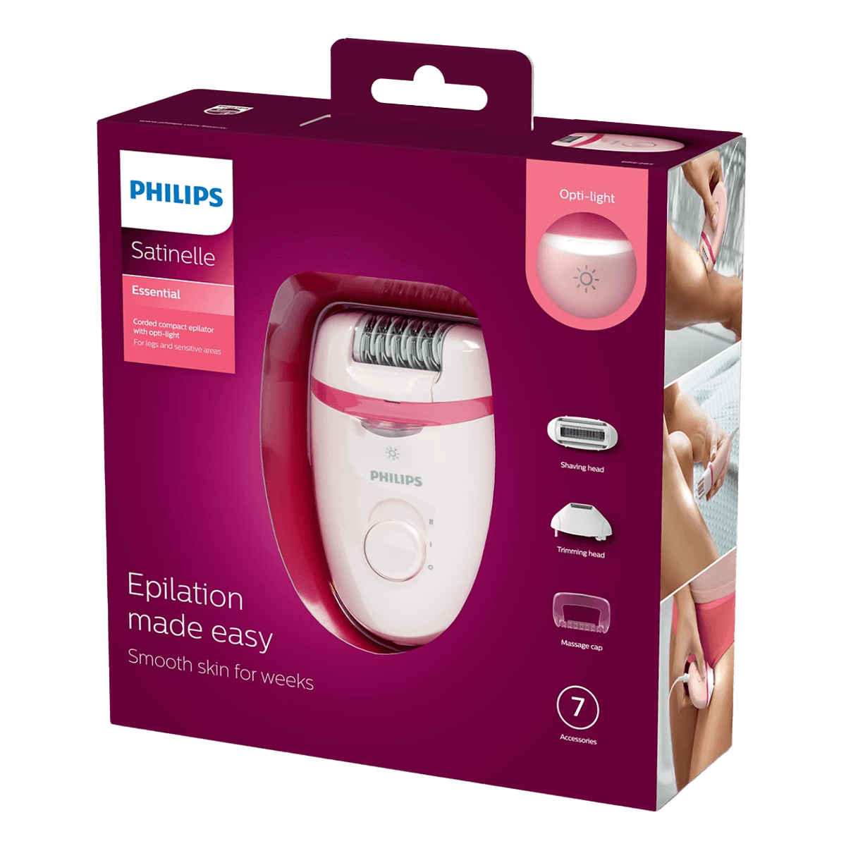 PHILIPS BRE285/00 Epilator Αποτριχωτική Μηχανή Ροζ - 5